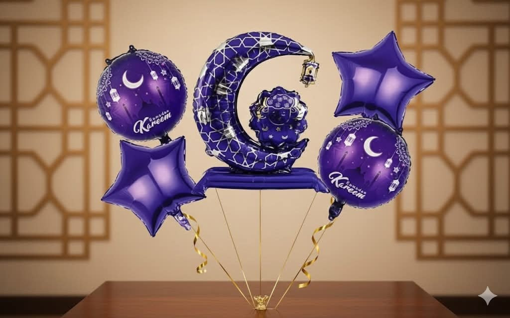 Ramadan Mubarak 5 Pc Foil baloon