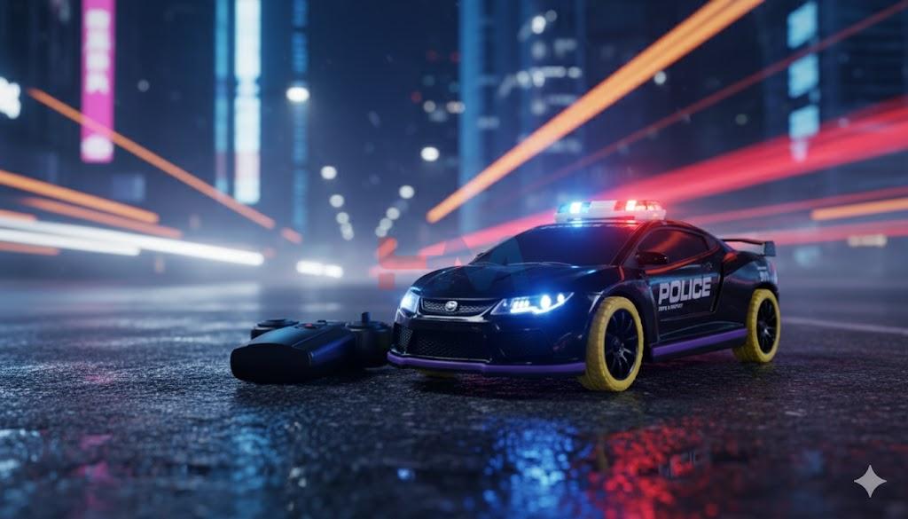 Macro R/C Police Racing Car