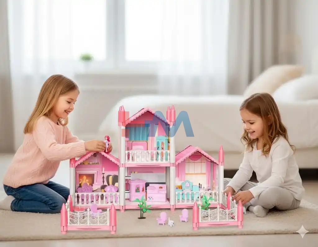 Happy Children Doll House Pink For Girls