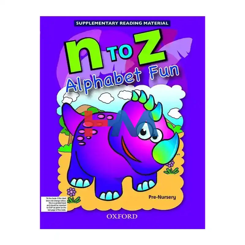 n to z Alphabet Fun Pre-Nursery Book