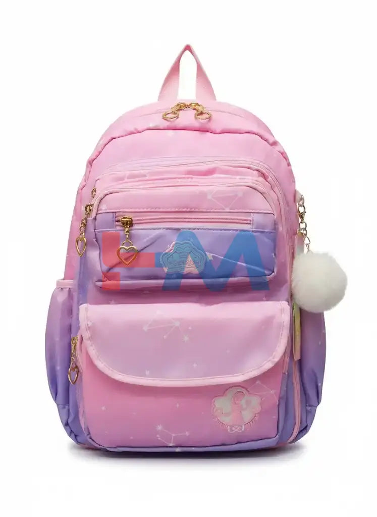 Pink Starry School Bag (18 Inch)