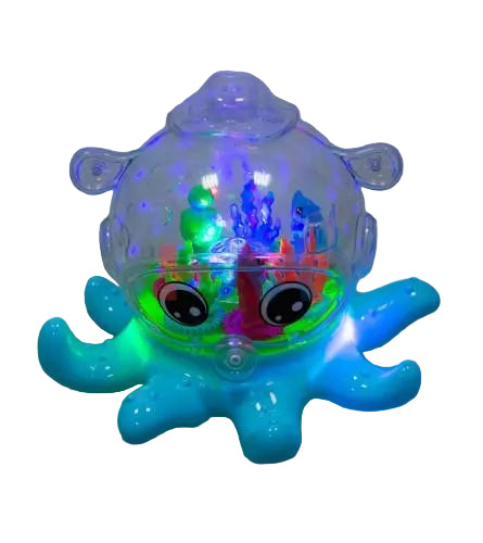 Transparent Funny Gear Octopus with Light & Music