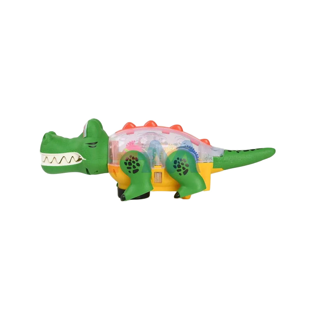 Transparent Gear Dino Park Crocodile Toy (with Light & Music)