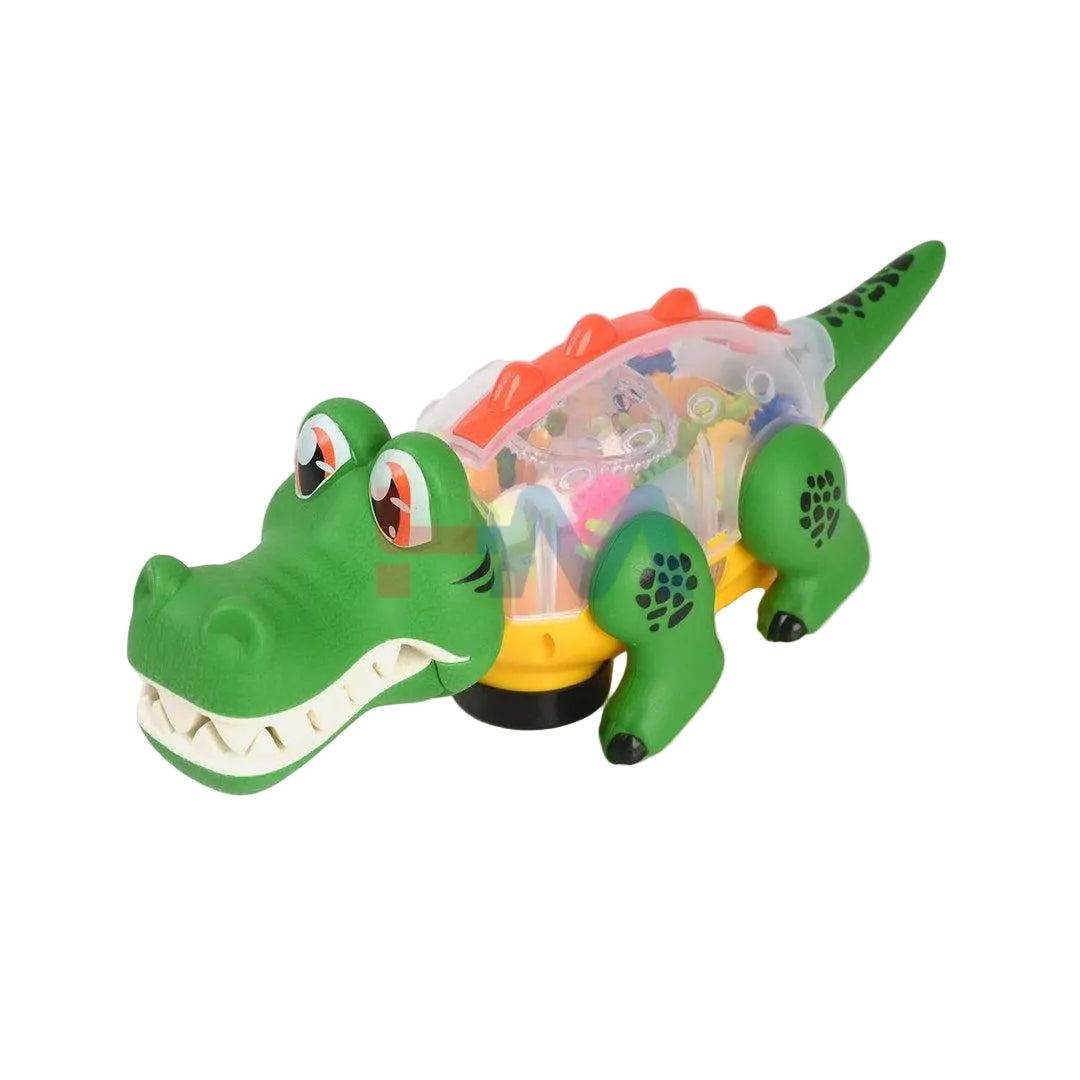Transparent Gear Dino Park Crocodile Toy (with Light & Music)