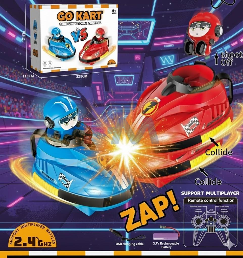 Two Players Remote Control Battle Bumper Cars