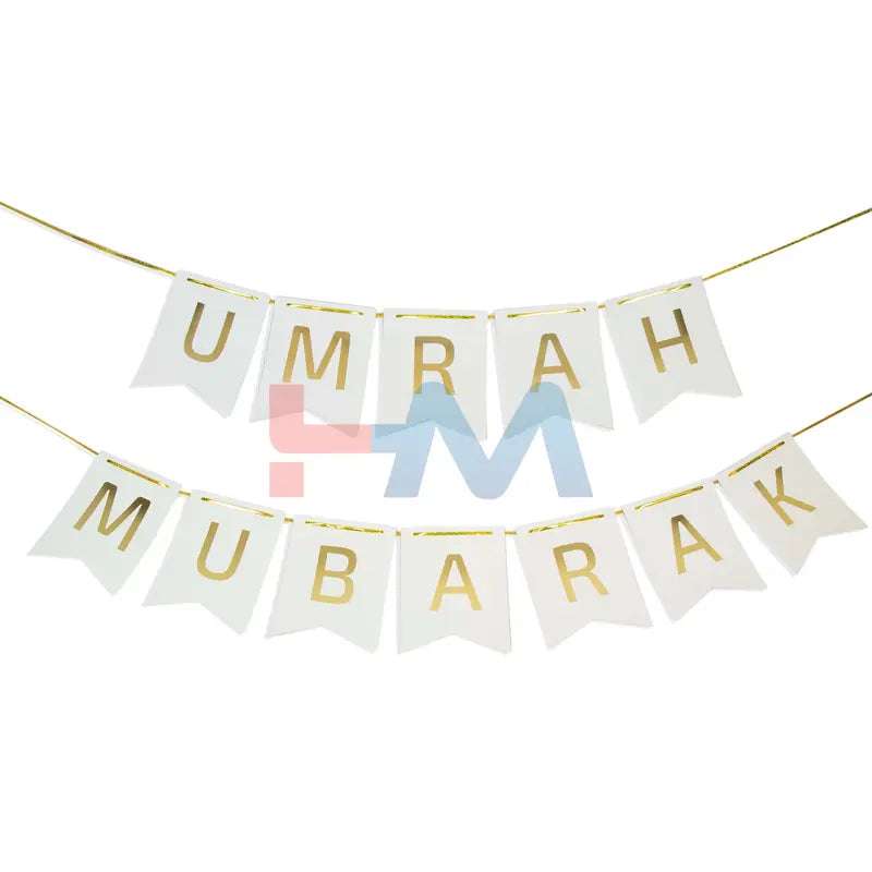 Umrah Mubarak Card Bunting Banner