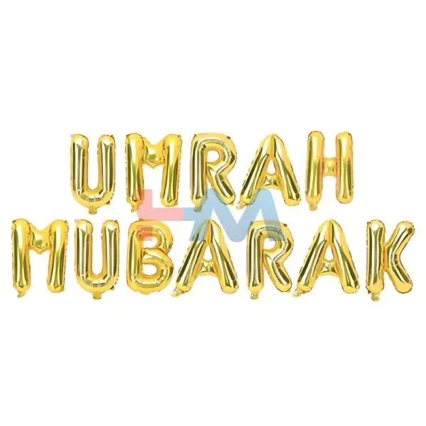 Umrah Mubarak Foil Balloons