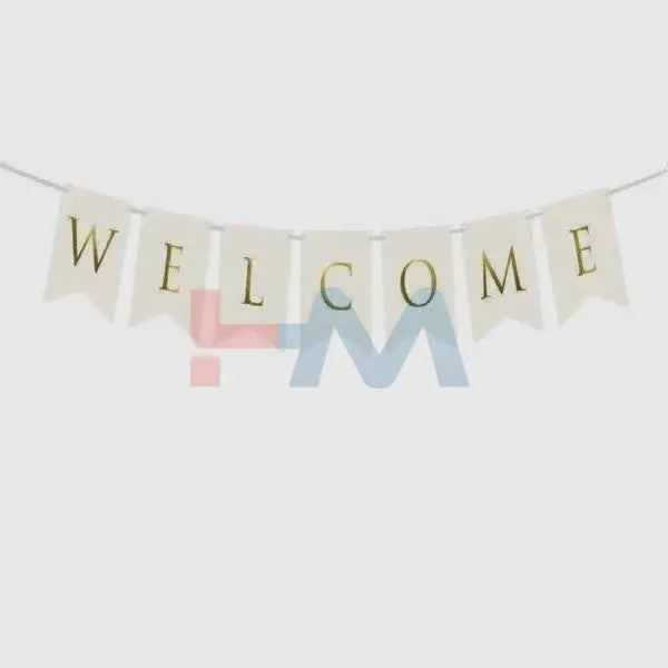 Welcome Card Bunting Banner