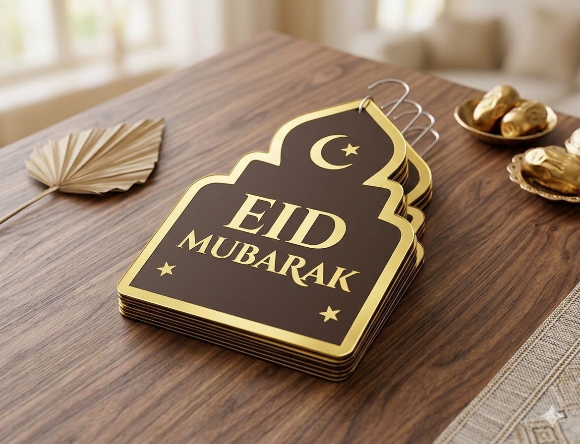 5 Pc Eid Mubarak Hanging For Decoration for 1 PC